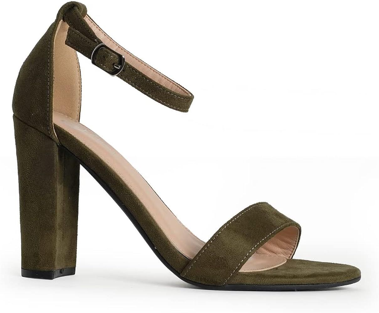 J. Adams Shirley Heels for Women - Ankle Strap High Heel Dressy Sandals | Amazon (US)