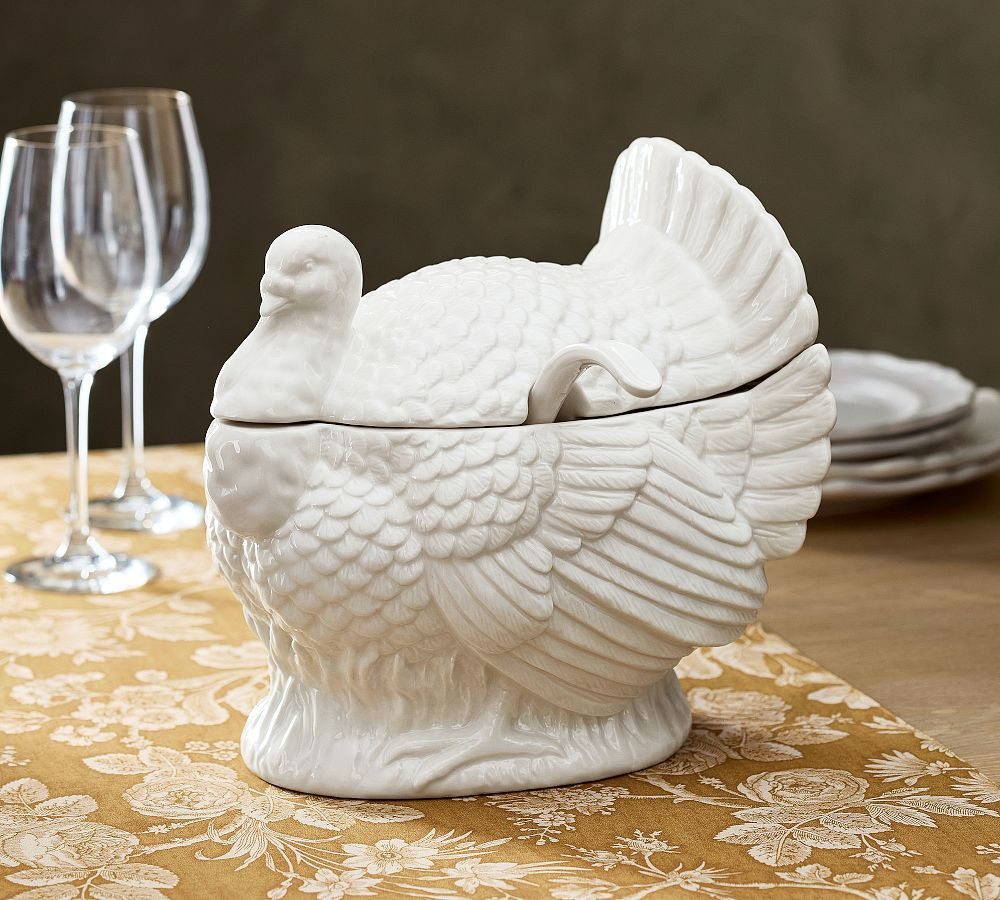 Figural Turkey Stoneware Tureen | Pottery Barn CA