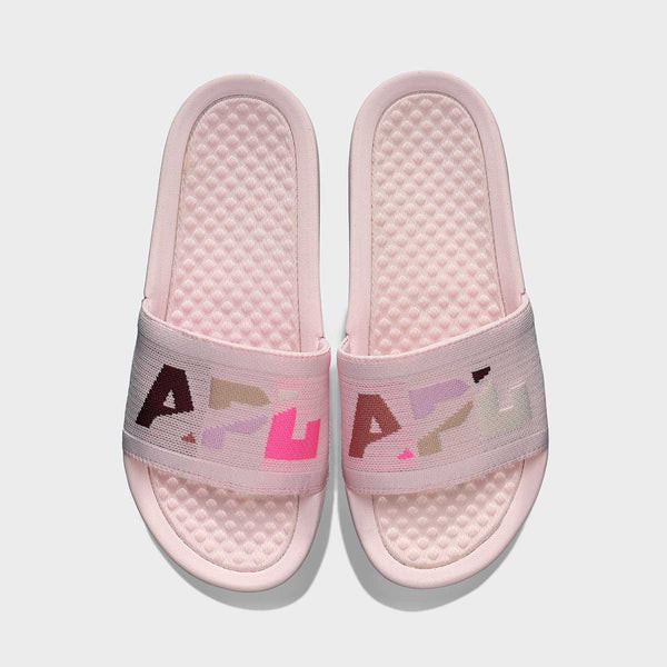 Women's Big Logo TechLoom Slide Bleached Pink / Multi / Blocked | APL