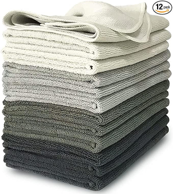 VibraWipe Microfiber Cleaning Cloth, Microfiber Cloth, 12-Pack, Thick and Large Size 14.2"x14.2",... | Amazon (US)