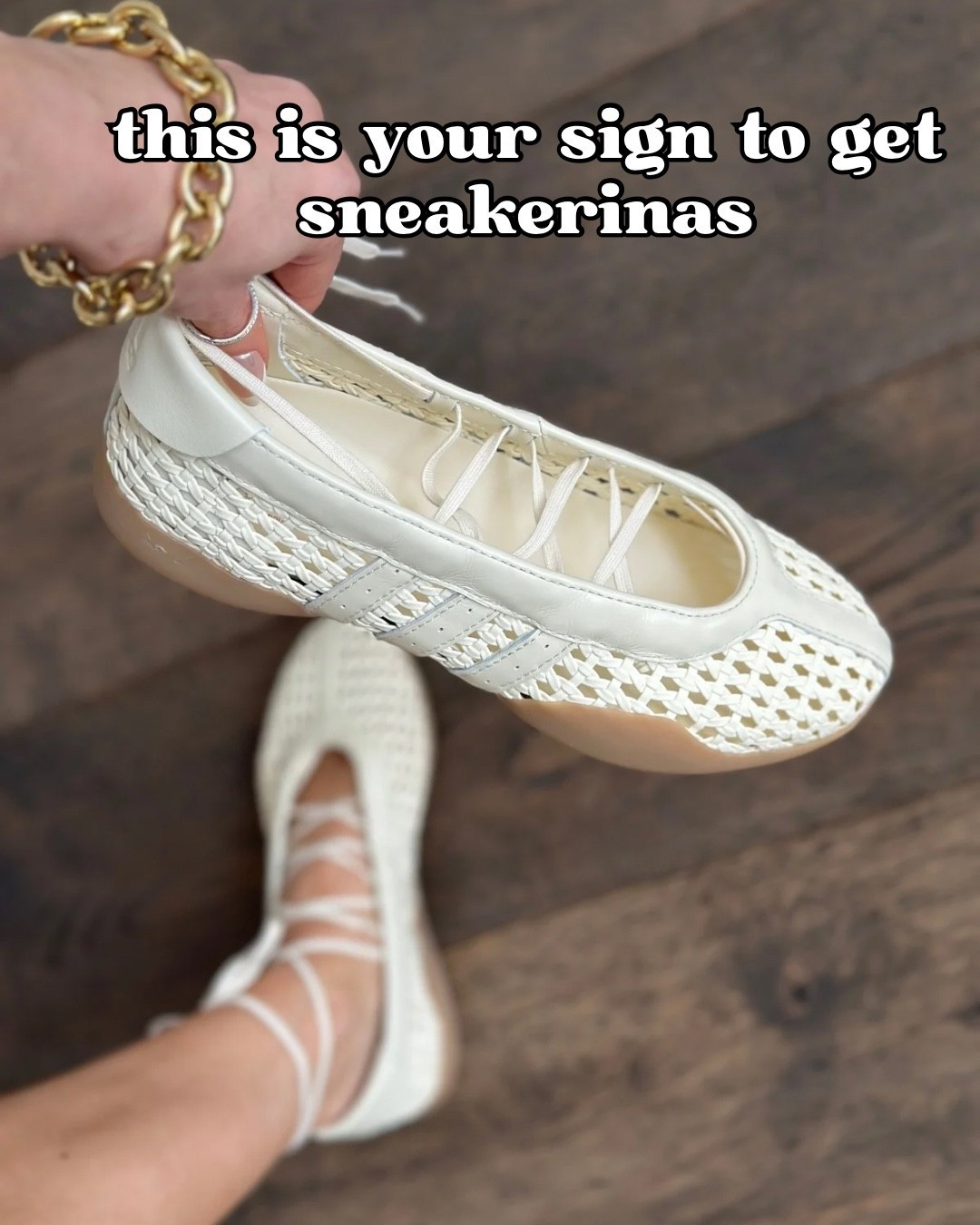 The cutest hybrid shoe! Size down 1/2 size they run big. Adidas ballerina sneakers= sneakerinas 

#LTKootd #LTKmomlife #LTKPetite