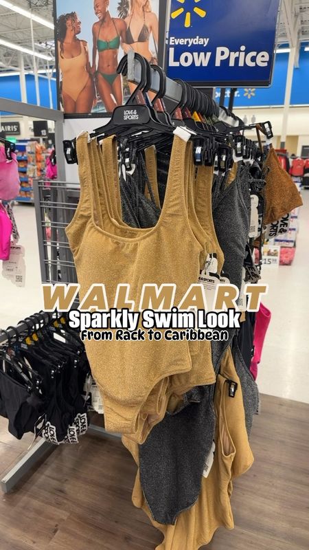 Today’s swim look…head to toe Walmart! I LOVE this sparkly swimsuit! Also comes in silver. Runs TTS. Sarong is junior sizing so size up! 

Walmart fashion. Walmart finds. LTK under 50. Swim style. 