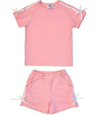 Lola + The Boys Little/Big Girls Sporty Bow Short Sleeve T-Shirt & Pull-On Shorts Set | Dillard's | Dillard's