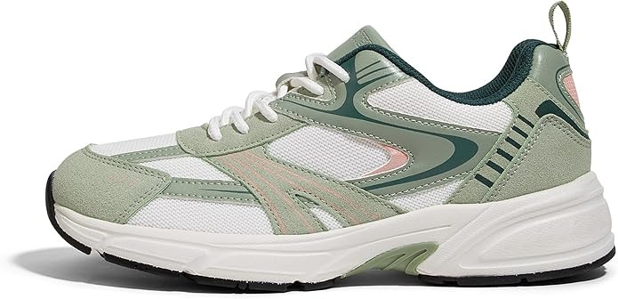 LUCKY STEP Women's Mesh Casual Fashion Sneakers Lace Up Lightweight Running Shoes Non Slip Breath... | Amazon (US)