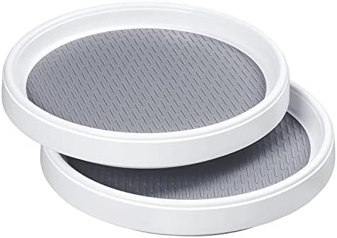 Pretireno Lazy Susan Turntable 2 Pack , Non-Skid Lazy Susan Organizer 10 Inch for Cabinet, Pantry... | Amazon (US)