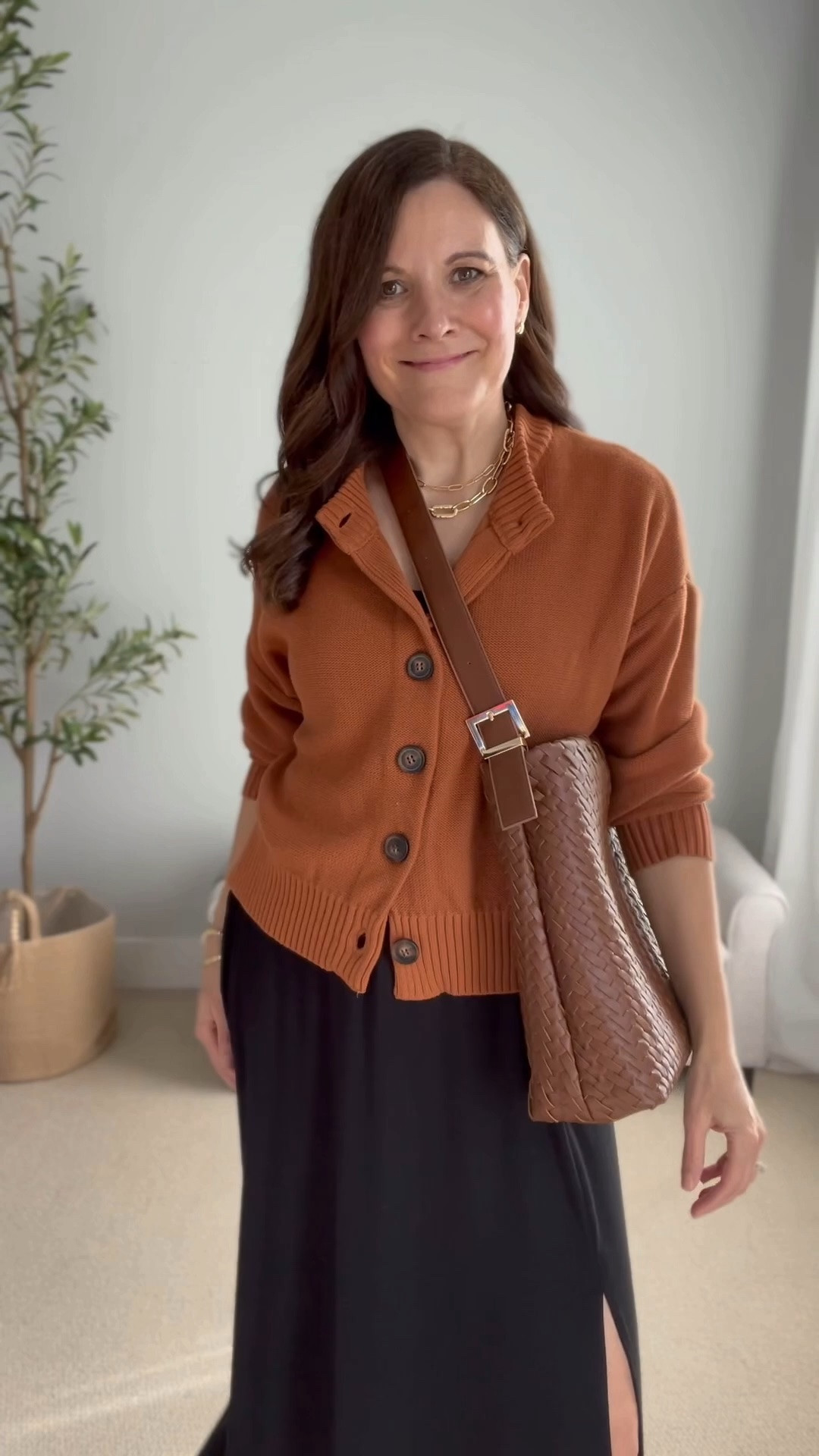 I’m excited for my hair to be this long again. This outfit is so easy for warm fall days. Pair your summer black midi dress with a short fall cardigan and suede Mary Janes. Similar items are linked.

#LTKOver40 #LTKSaleAlert #LTKMidsize