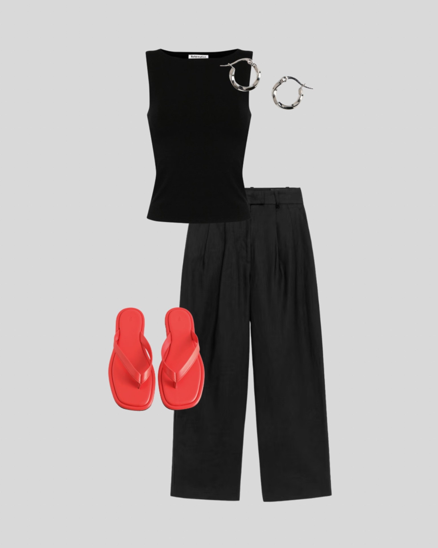 The sandals are the moment