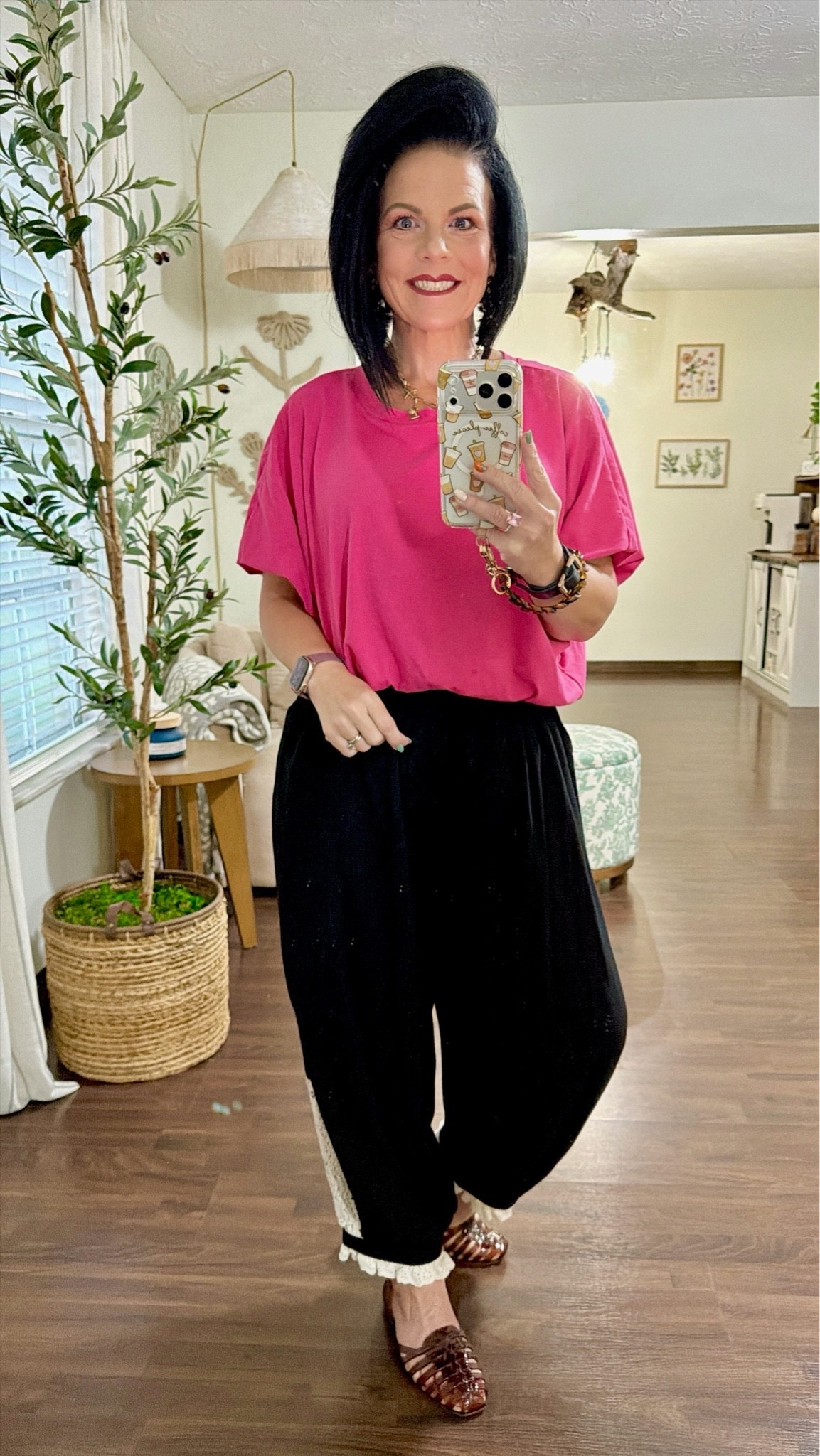 teacher outfits
These run big! I washed and dried which helped shrink some- Size Small can size down 1 if needed 

TARSE Women's Linen Harem Pants Boho Lace Trim Pants with Pockets
Breathable linen fabric, elastic waist, Loose Relaxed Fit, Casual Vintage Lantern, Summer Travel Cropped Pants

Womens Summer Crewneck Crop Tops Short Sleeve Casual Loose Cropped T Shirts Size medium- I sized up 1 to help with length 

Time and Tru Women's Huarache Jelly Sandals

#LTKOver40 #LTKootd #LTKTravel