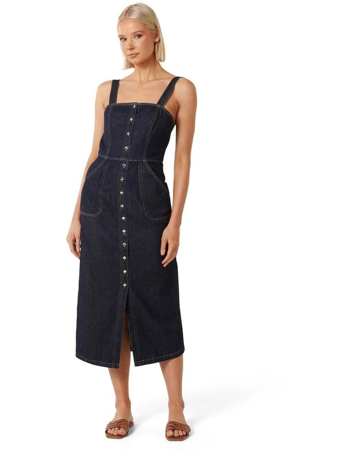 Tammie Denim Midi Dress in Blue | Myer