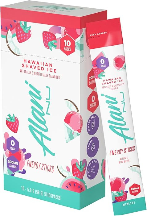 Alani Nu HAWAIIAN SHAVED ICE, Energy Sticks Drink Powder, 200mg Caffeine, Pre Workout Performance... | Amazon (US)