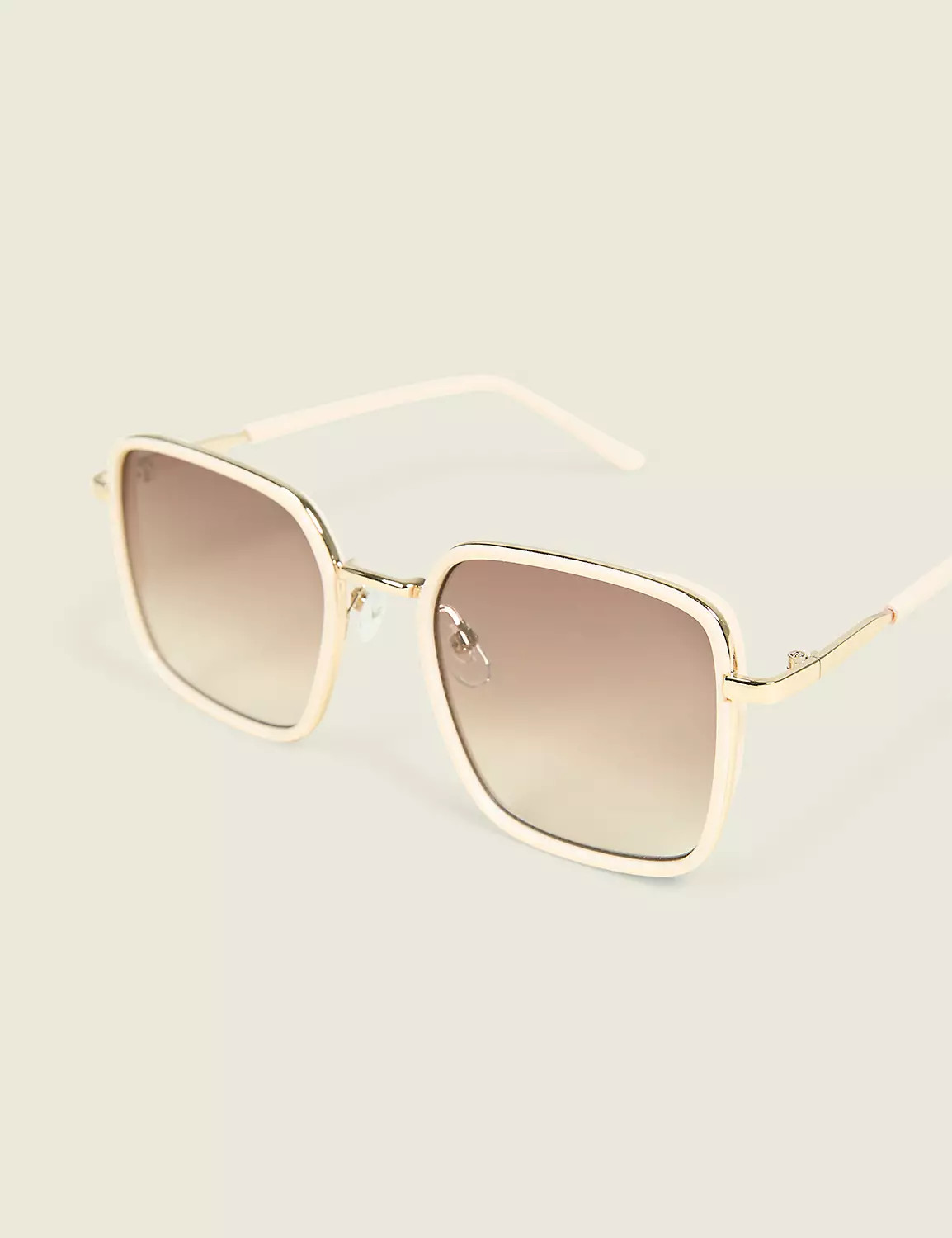 White-Accented Square Sunglasses | Lane Bryant (US)