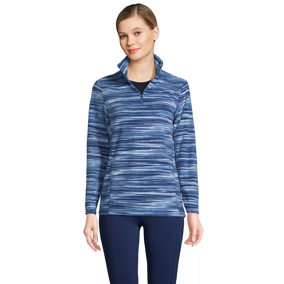 Women's Lands' End Quarter-Zip Fleece Pullover | Kohl's