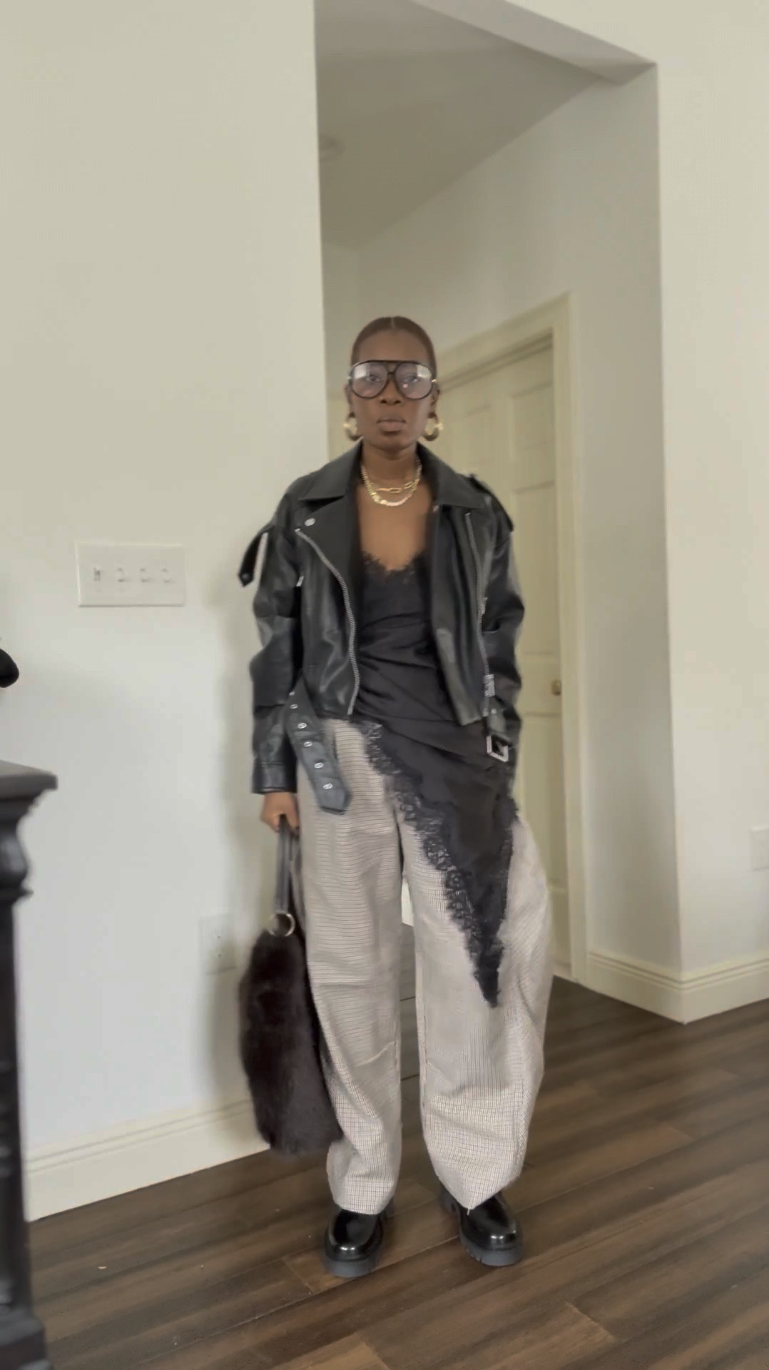 Another outfit Tokyo. Barrel leg pants with cropped leather jacket viral Zara lace dress and black boots either fur bag 

#LTKgrwm #LTKFindsUnder100 #LTKTravel