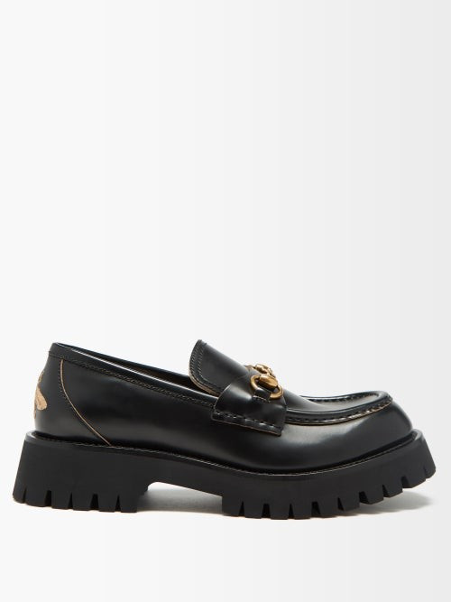 Gucci - Horsebit Leather Chunky Loafers - Womens - Black | Matches (US)