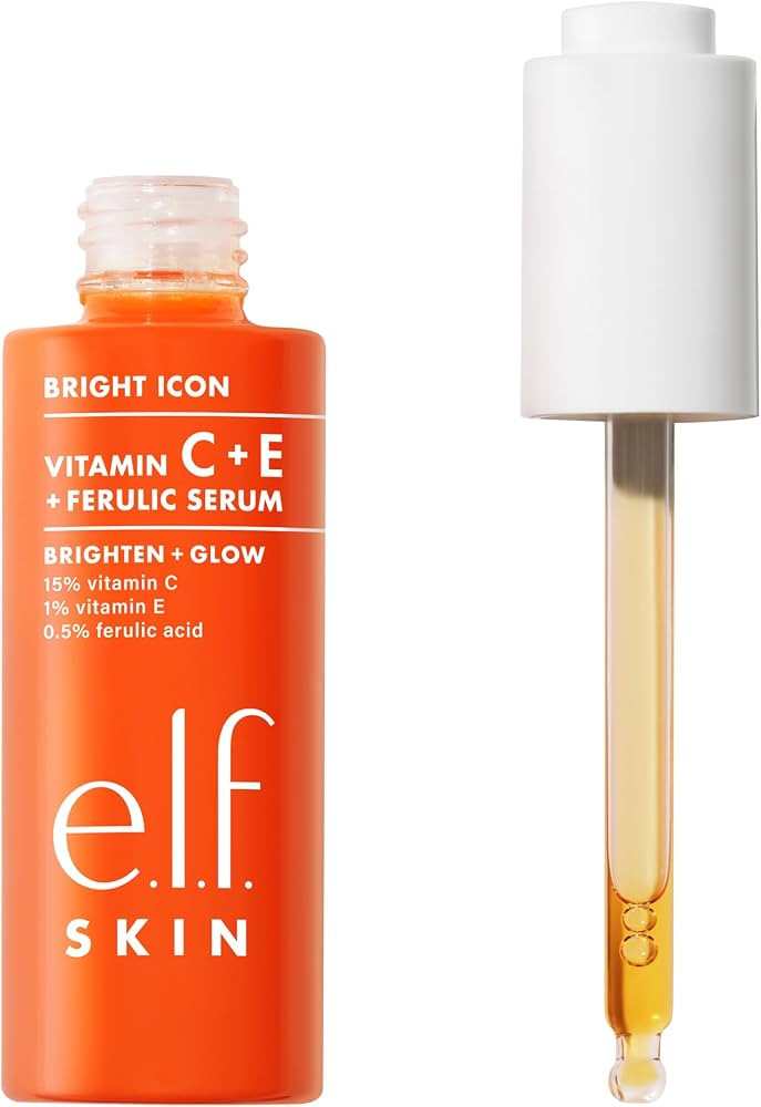 e.l.f. SKIN Bright Icon Vitamin C + E + Ferulic Serum, Brightening & Soothing Face Serum, Helps E... | Amazon (US)