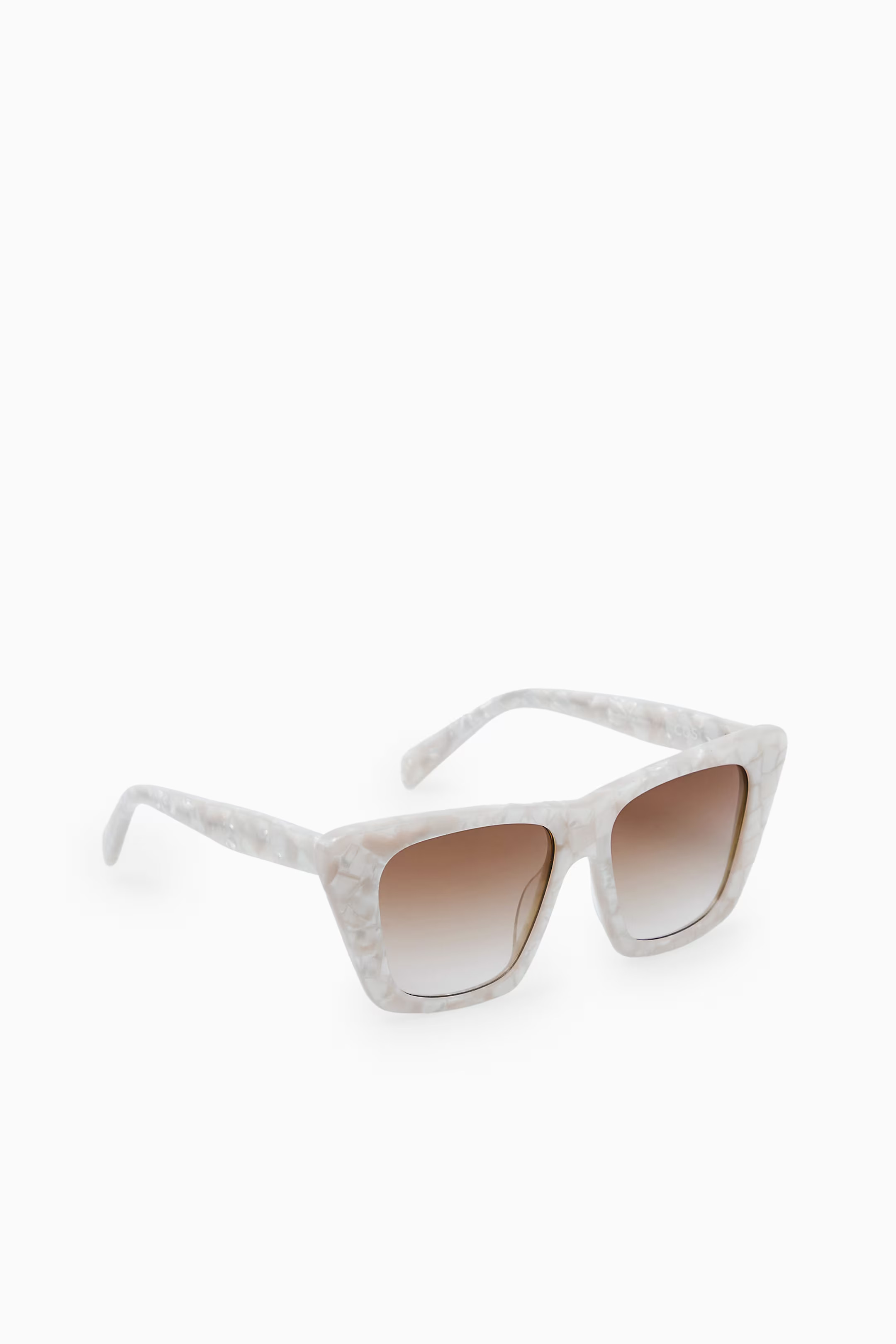 OVERSIZED CAT-EYE SUNGLASSES - WHITE | COS (AU)