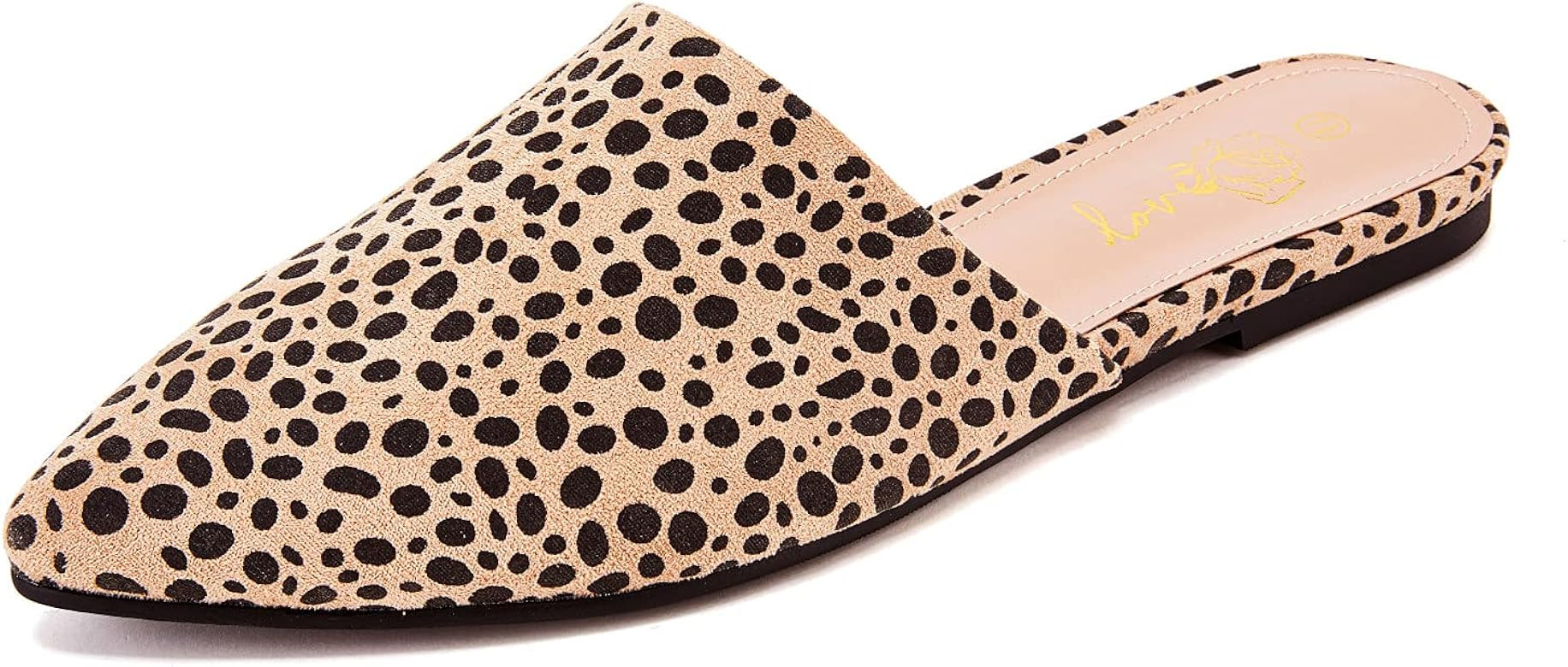 FISACE Womens Backless Slip On Pointed Toe Flat Sandals Low Heel Mule Dress Loafer Slide Slipper ... | Amazon (US)