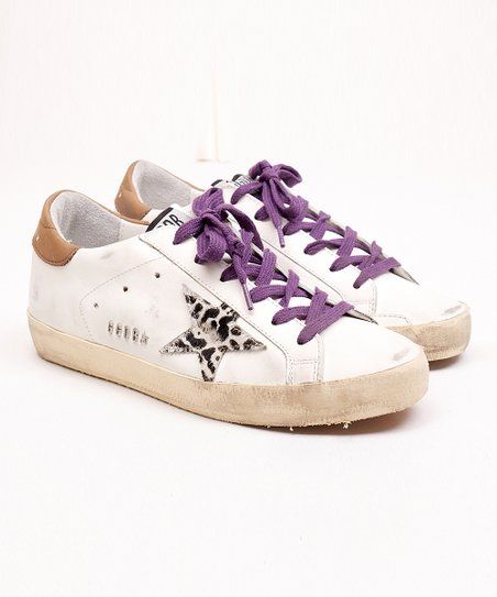 Golden Goose White & Purple Superstar Leather Sneaker - Women | Zulily