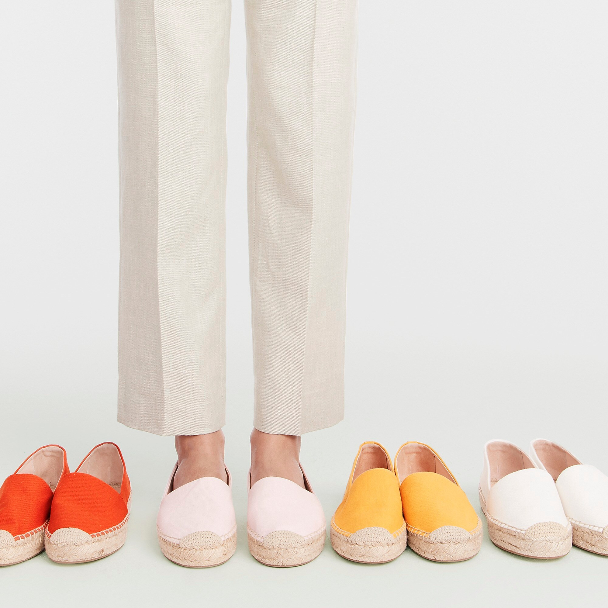 Canvas espadrille flats | J. Crew US
