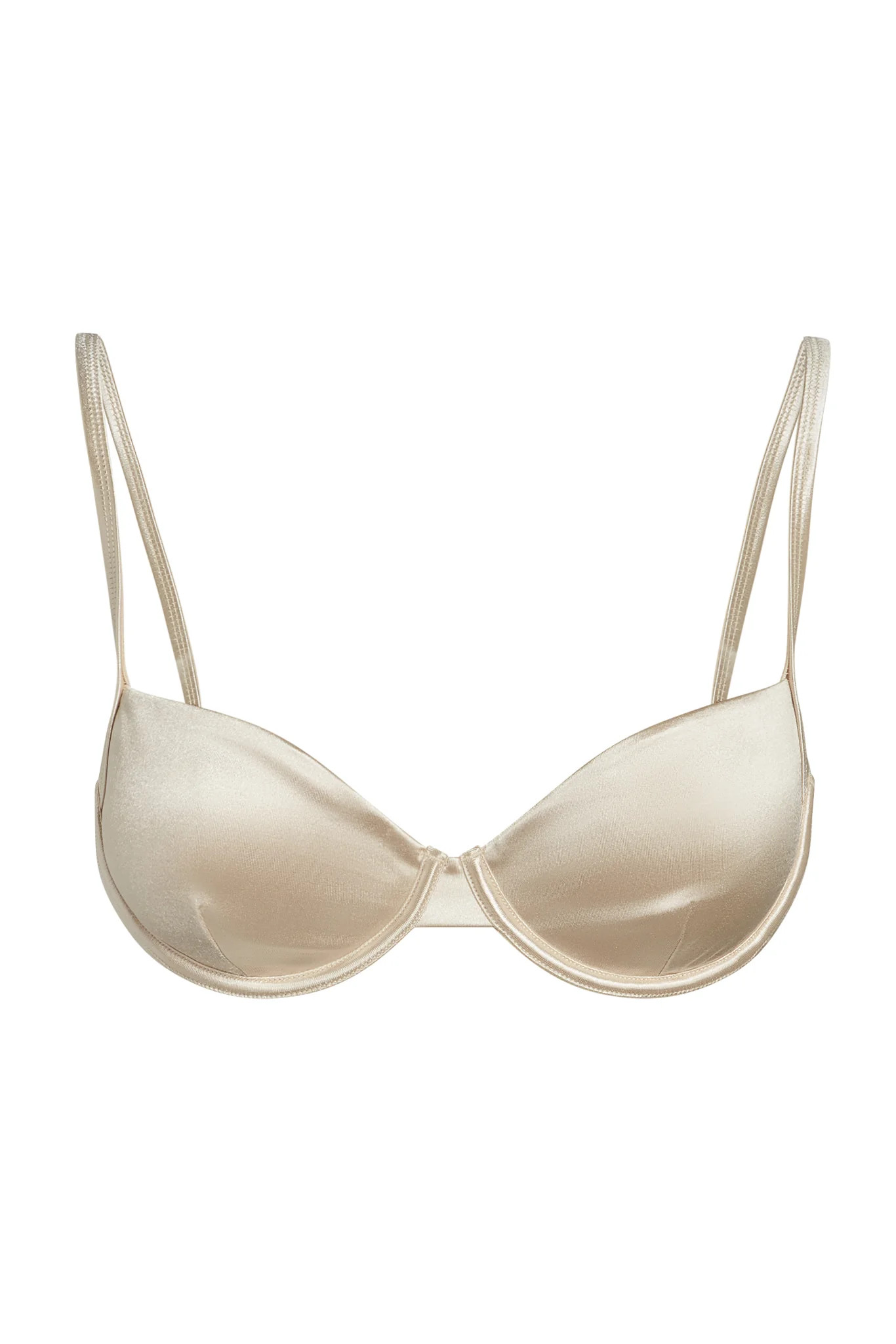 Capri Top - Champagne Shiny Jersey | Monday Swimwear