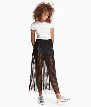 H&M Pleated Mesh Skirt $24.99 | H&M (US)