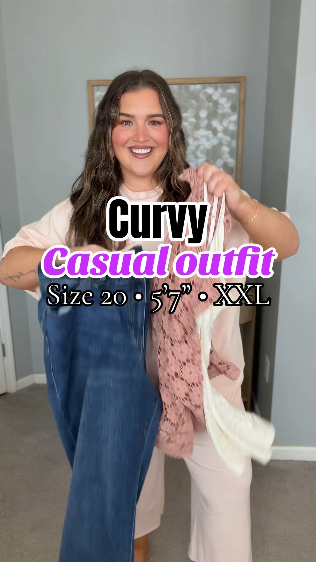 How cute is this top for Spring?! 🤩🌸🩷 Crochet floral detail, lace cami top, dark wash wide leg jeans and flats for the perfect plus size everyday casual outfit ✨ Weaeing a size 2X top, XXL cami and 20 denim. 

#LTKPlusSize #LTKootd #LTKgrwm