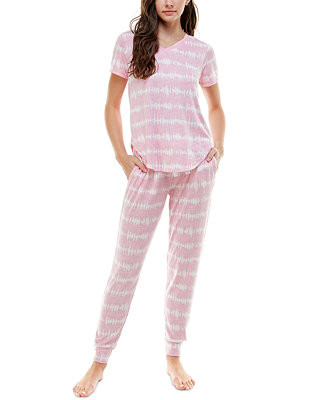 V-Neck T-Shirt & Jogger Pants Pajama Set | Macy's