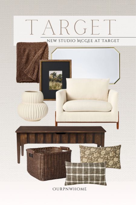 More NEW finds from Studio McGee! 

Moody home, dark wood coffee table, floral lumbar pillow, plaid lumbar pillow, throw pillows, accent pillows, boucle accent chair, white armchair, fluted vase, wall mirror, wall art, brown throw blanket, boucle throw blanket, decorative blanket, cozy home, Target home, living room furniture, home decor

#LTKStyleTip #LTKSeasonal #LTKHome