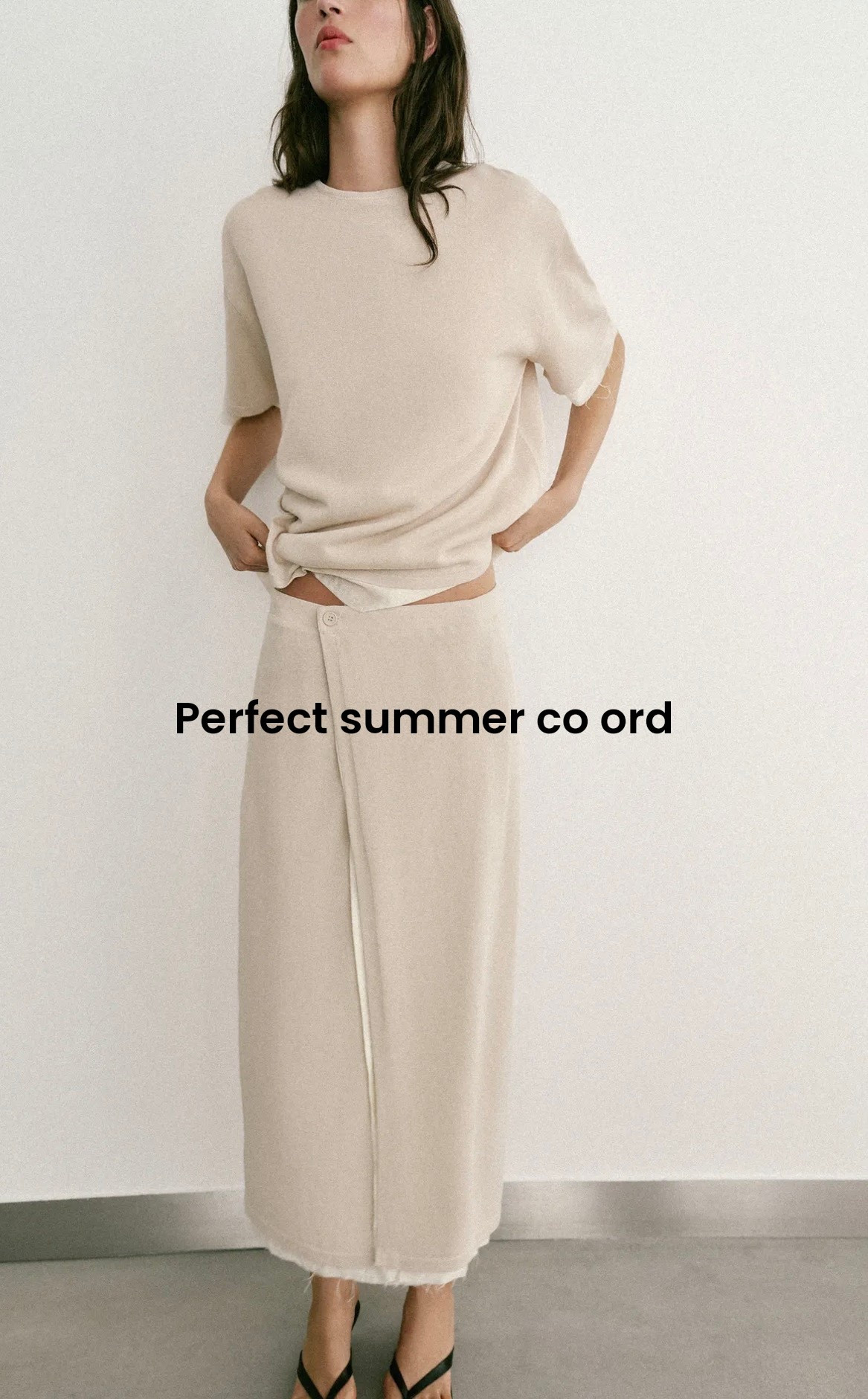 Ordered immediately! 
How beautiful is this summer Co ord. The raw hem underlay looks so chic and expensive. I ordered a small top and small skirt