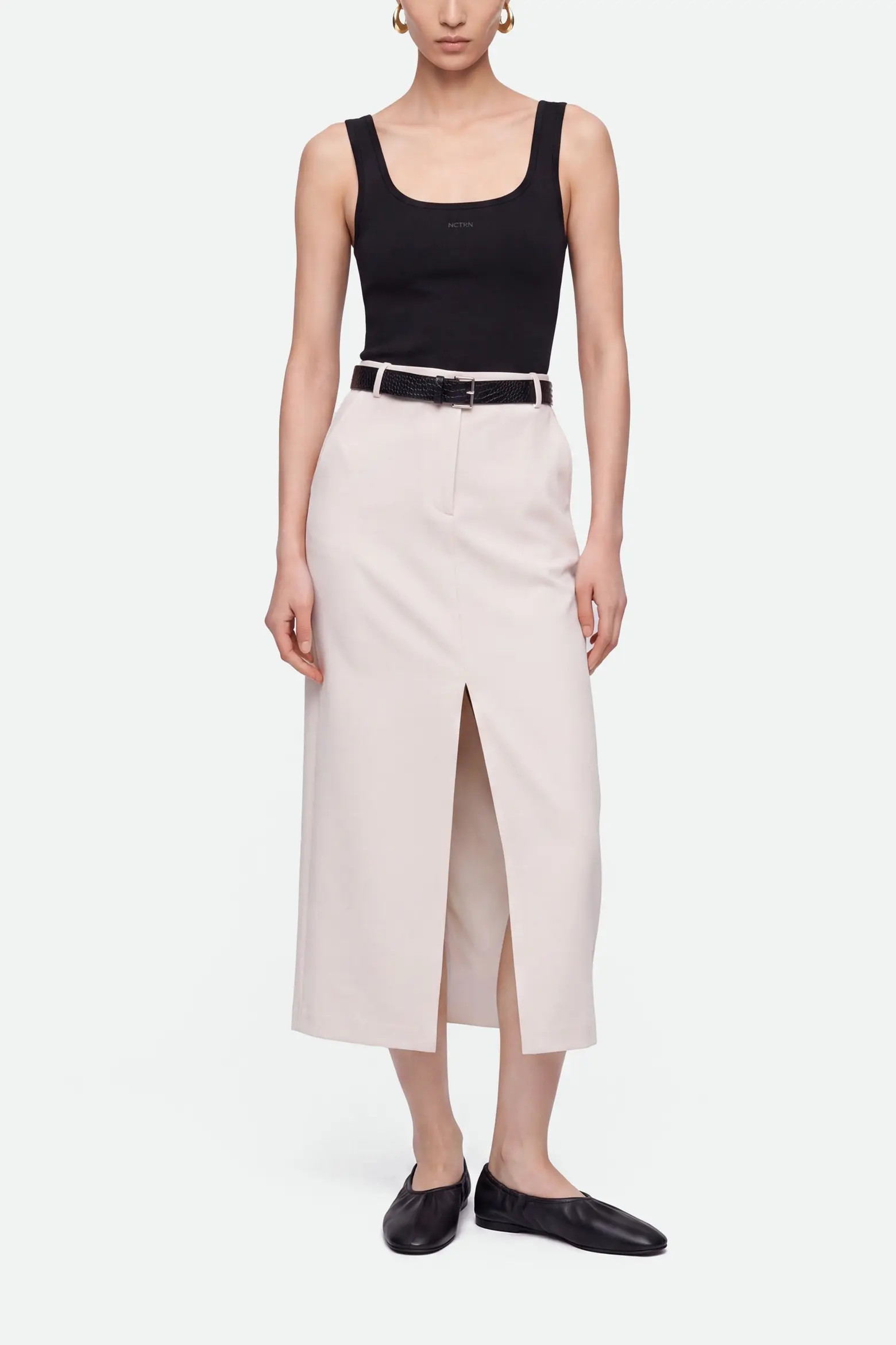 Nocturne Belted Front Slit Maxi Skirt (Women) | Nordstrom | Nordstrom