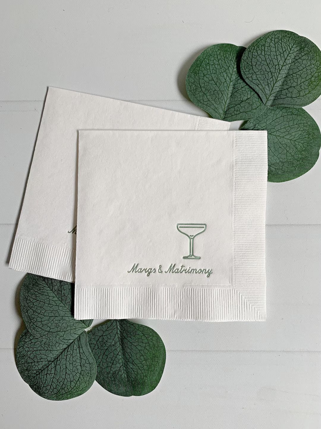 Margs and Matrimony Cocktail Napkins - Etsy | Etsy (US)