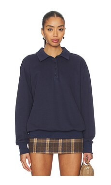 ALL THE WAYS Rana Polo Top in Navy from Revolve.com | Revolve Clothing (Global)