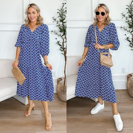 Amazon spring + summer / vacation dress! Wearing a small and runs tts. This dress is bump & postpartum friendly. It’s so flowy and comfy!

Spring outfit, summer outfit, sandals, vacation outfit 

#LTKworkwear #LTKSeasonal #LTKstyletip