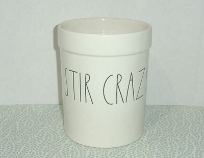 Rae Dunn STIR CRAZY Kitchen Utensil Storage CROCK Holder Caddy LL Magenta 212 | eBay US