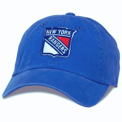 AMERICAN NEEDLE New Raglan NHL Team Adjustable Hat, New York Rangers, Faded Blue (36672A-NYR) | Amazon (US)