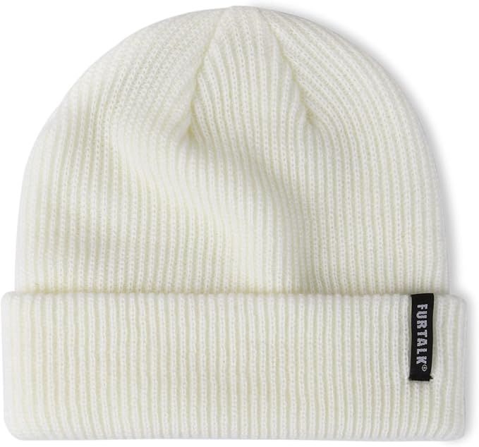 FURTALK Beanie Hat for Women Men Winter Hat Womens Cuffed Beanies Knit Skull Cap Warm Ski Hats | Amazon (US)