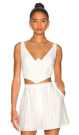 Bronte Corset Top in Orchid White | Revolve Clothing (Global)