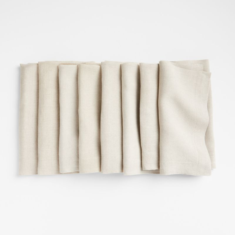 Marin Natural EUROPEAN FLAX -Certified Linen Napkin, Set of 8 + Reviews | Crate & Barrel | Crate & Barrel