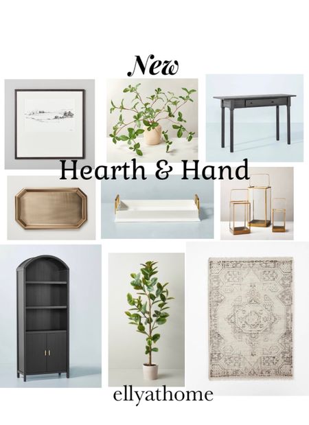 New collection from Joanna Gaines, Hearth and Hand at Target! Save and shop your favorites soon! Black display cabinet, black table, brass lantern, artwork, area rug, faux rubber tree, brass tray, white tray. Stoneware dessert cloche stand, heart mug, plates, canisters, oil and vinegar, color block napkins. Vase, greenery. Neutral decor. Neutral home. Neutral kitchen styling. Home decor accessories. Free shipping. 

#LTKFind #LTKhome #LTKunder50