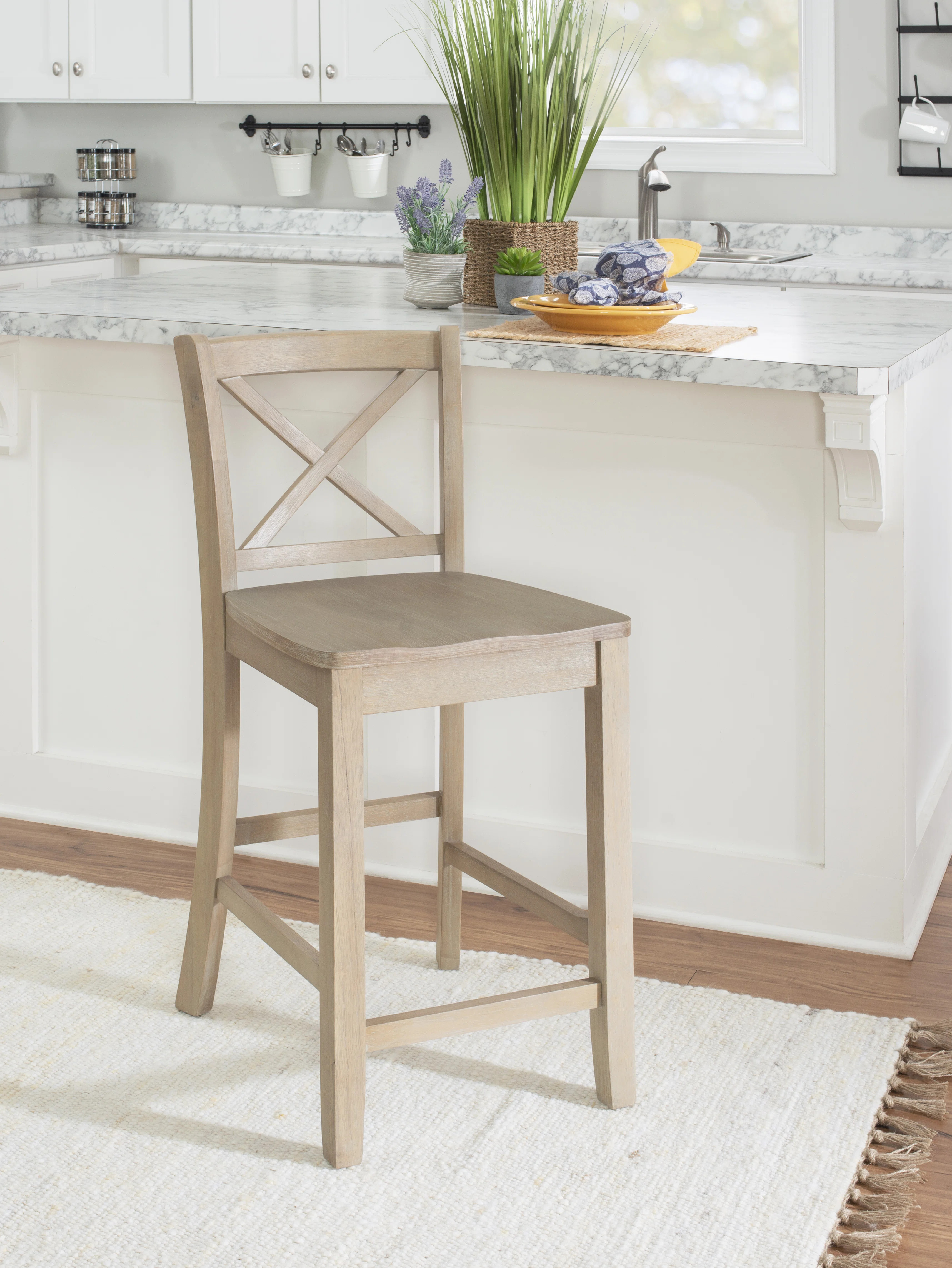 Fairbairn X Back Stool with Sold Wood Frame | Wayfair North America