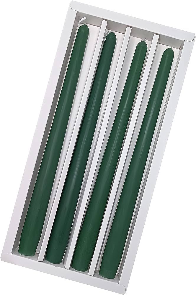 4 Pack Tall Taper Candles - 10 Inch Green Candlesticks, Cedar Scented Taper Candles Dinner Candle... | Amazon (US)