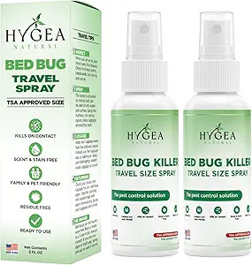 Hygea Natural Lice, Mite, and Bed Bug Killer Travel Spray - TSA Approved 3 oz Size Bottles, Child... | Amazon (US)