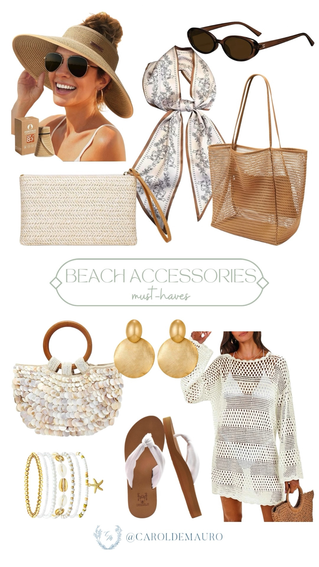 Nail that coastal grandmother vibe for your next trip with these textured crochet pieces and gold statement earrings! These neutral essentials are so easy to mix and match, whether you're hanging by the pool or heading to a tropical brunch.

amazon finds, beach accessories, resort wear, tropical look, whats in my bag, sun protection, instagram ready, fashion finds

#LTKSeasonal #LTKU #LTKootd