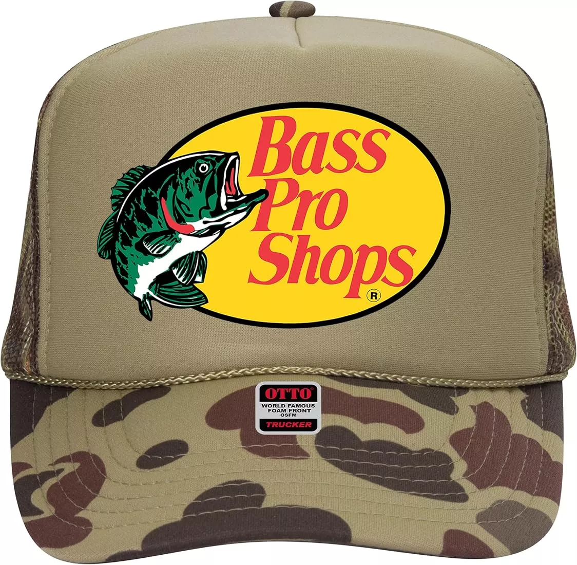 Caps Bass Original Fishing Pro Foam Trucker Hat Vintage Graphic