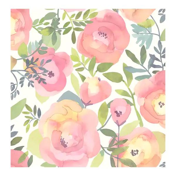 Peachy Keen Pink Peel & Stick Wallpaper - 216in x 20.5in x 0.025in | Bed Bath & Beyond