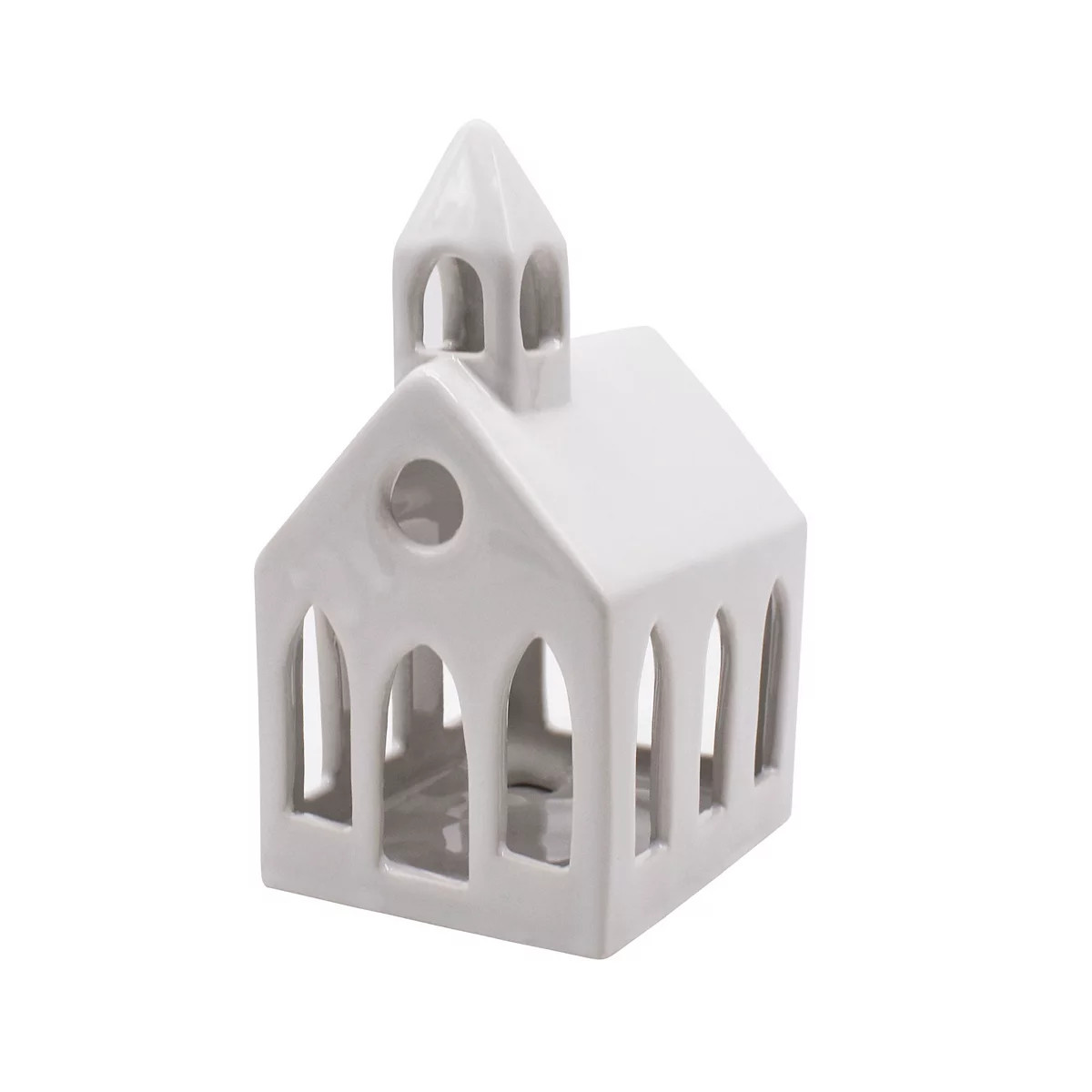 St. Nicholas Square® White Ceramic Church Tealight Holder | Kohl's