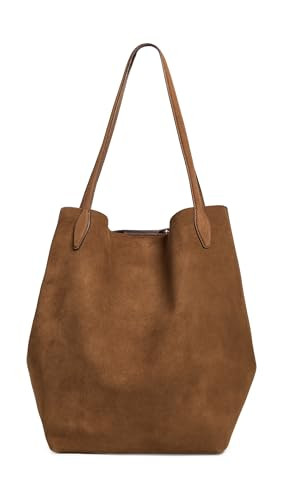 Madewell Women's The Oversized Shopper Tote In Suede, Dried Acorn, Brown, One Size | Amazon (US)