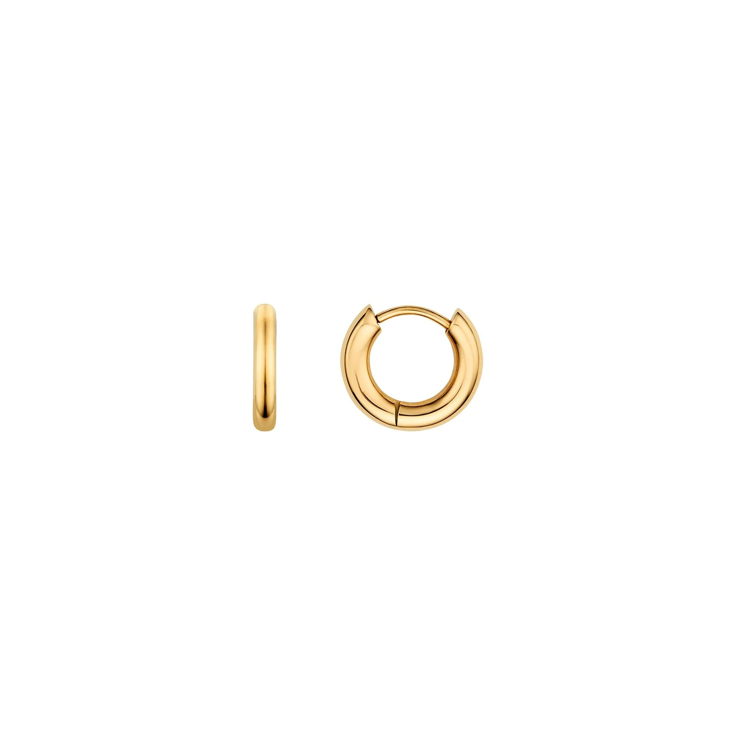 Mini Chunky Huggie Hoop Earrings (Gold) | Abbott Lyon