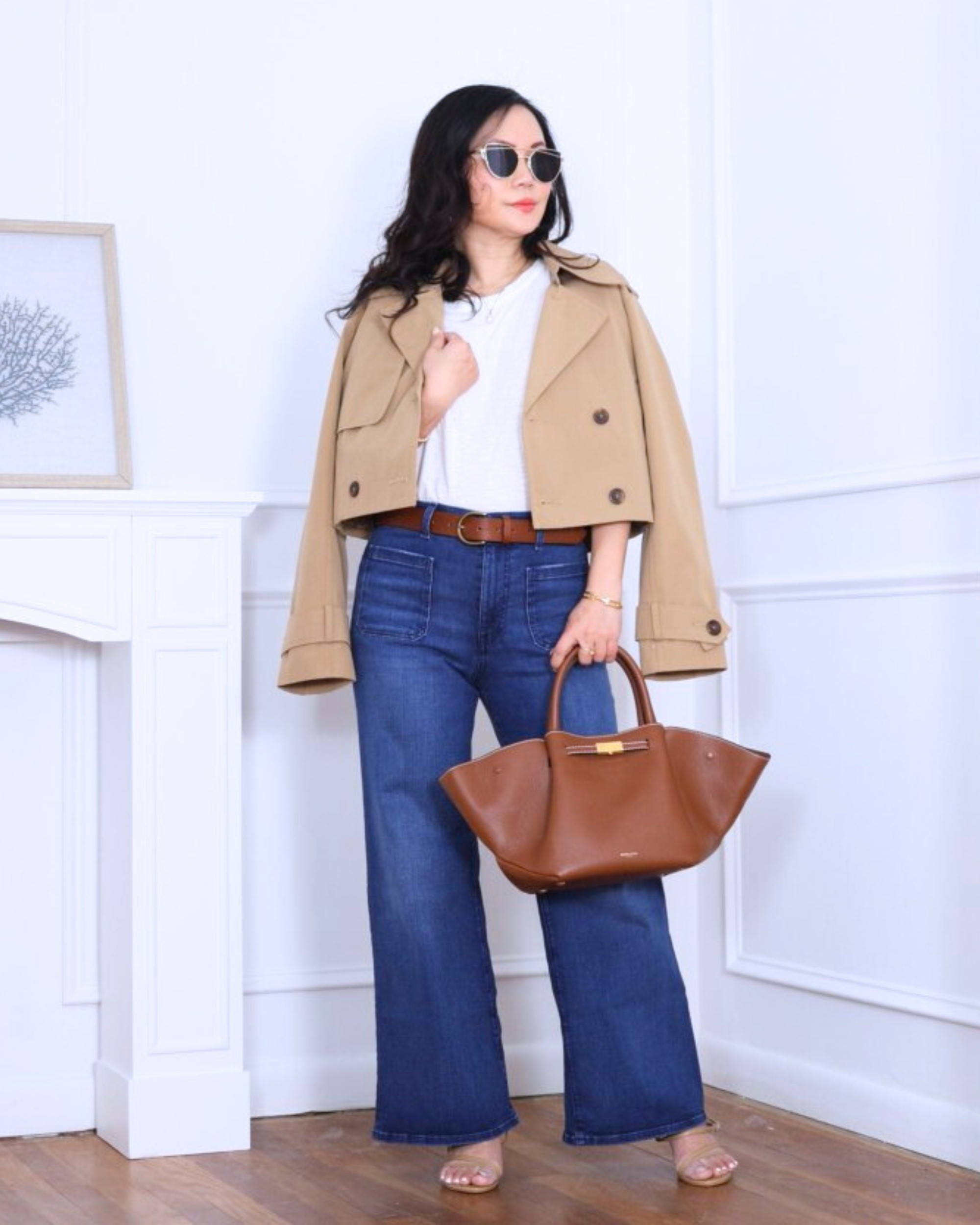 Cropped trench from Abercrombie layered over a white tee, paired with wide-leg jeans from Spanx — an easy mix of classic and modern that always feels polished without trying too hard. I’m 5’2, wearing size XS.

#LTKPetite #LTKootd #LTKOver40