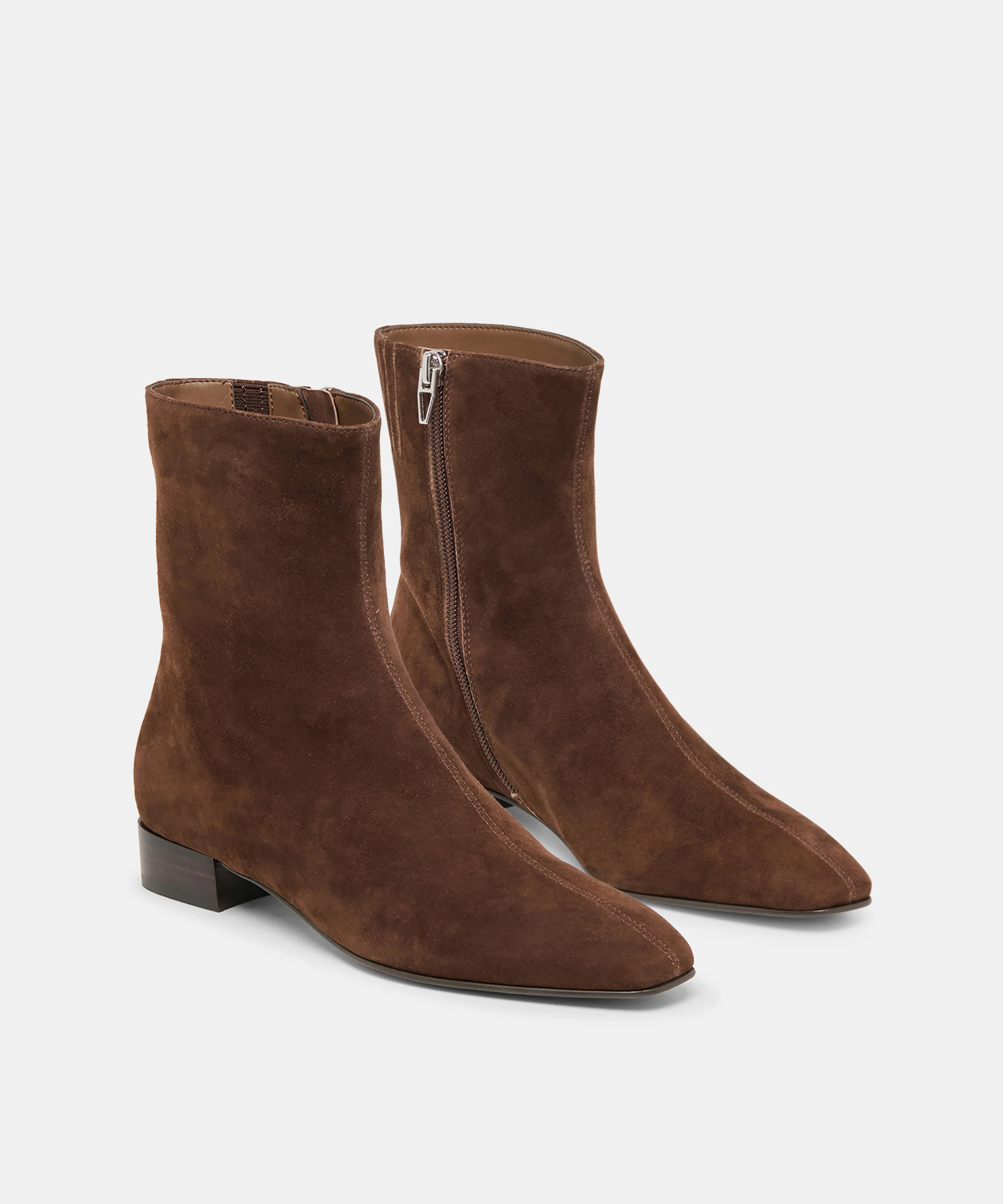 Tarine Dk Brown Nubuck Booties | Dolce Vita | DolceVita.com